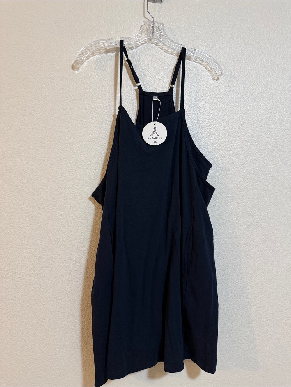 Darkest Navy Spaghetti-Strap Women’s Athletic Dress XL